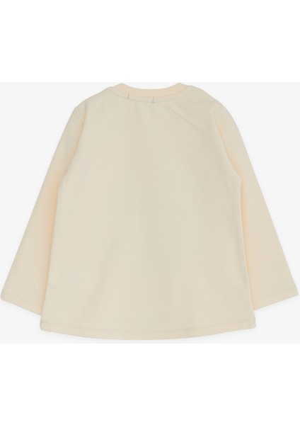 Kız Çocuk Uzun Kollu Tişört Unicorn Baskılı 1.5-5 Yaş, Krem fiyatları