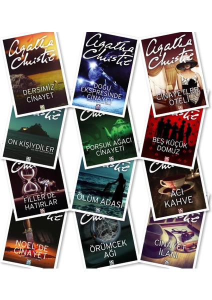 On Kişiydiler - Dersimiz Cinayet - Ölüm Adası - Acı Kahve - 1- 2 Kitap - Agatha Christie