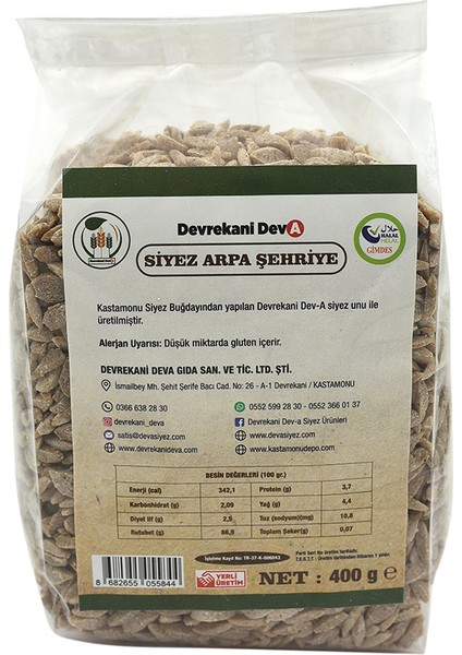 Kastamonu Siyez Arpa Şehriye 400 gr