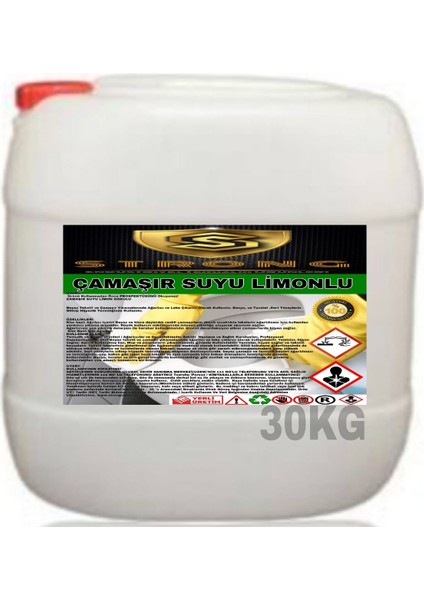 Limon Kokulu Çamaşır Suyu 30 kg