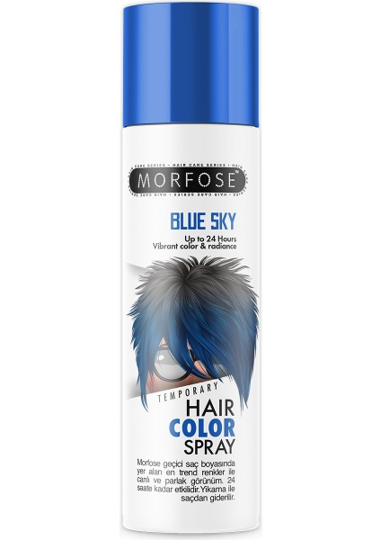 Morfose Hair Color Spray 150ml Blue Sky Renkli Saç Spreyi