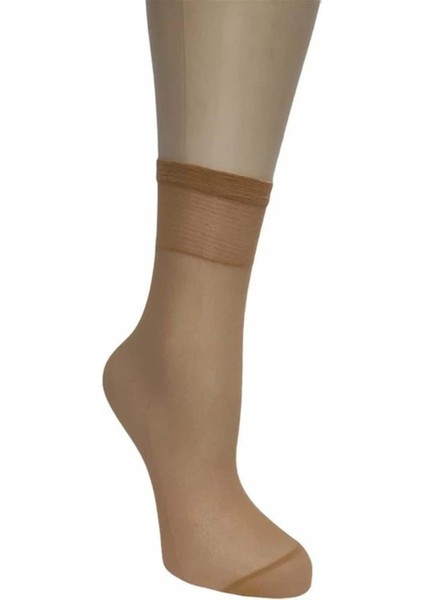 Kadın 20 Den Mat Burnu Takviyeli Dayanıklı Esnek Soket Çorap