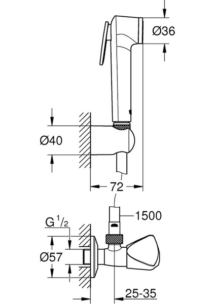 Taharet Sprey Takımı Tempesta Krom- 26357000