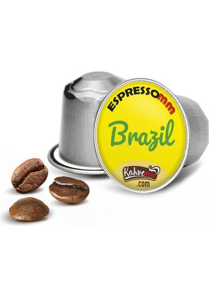 Espressomm® Single Origin Brazil Alüminyum Kapsül Kahve Nespresso® Uyumlu Espresso 10 Adet