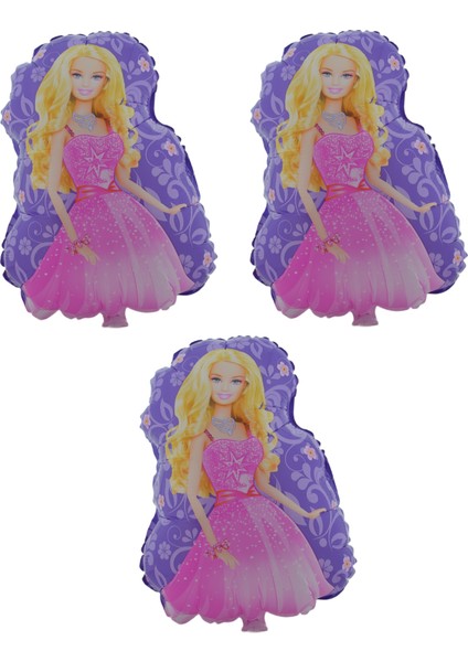 Barbie 3 Adet Büyük Boy 42 x 52 cm Folyo Balon (Helyum) No:10