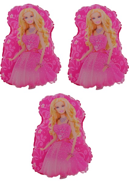 Barbie Pembe 3 Adet Büyük Boy 40 x 53 cm Folyo Balon (Helyum) No:8
