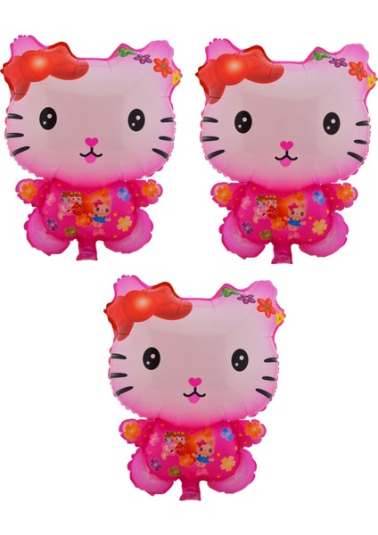 Hello Kitty 3 Adet Büyük Boy 43 x 55 cm Folyo Balon (Helyum) No:12