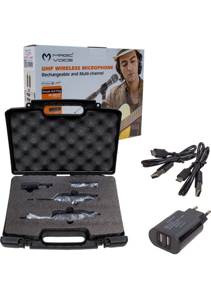 MV-19587 Uhf Gitar Tip Kablolu Mic I Kablosuz Cevirici ( Mic Xrl Li) Magıcvoıce