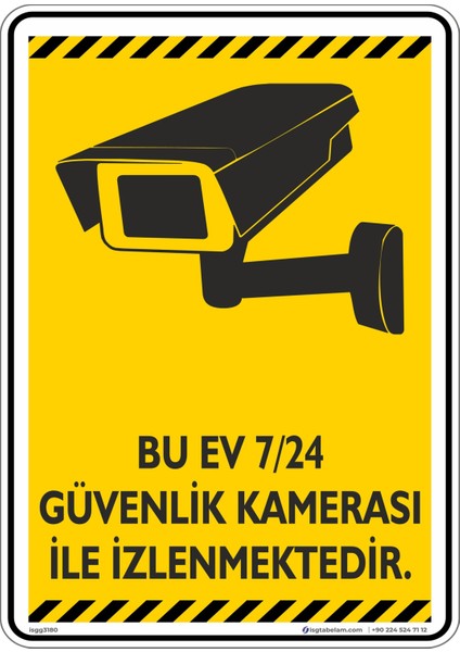 Bu Ev 7/24 Güvenlik Kamerası İle İzlenmektedır./V17
