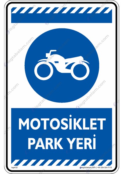 Motosiklet Park Yeri/25x35cm/Etiket