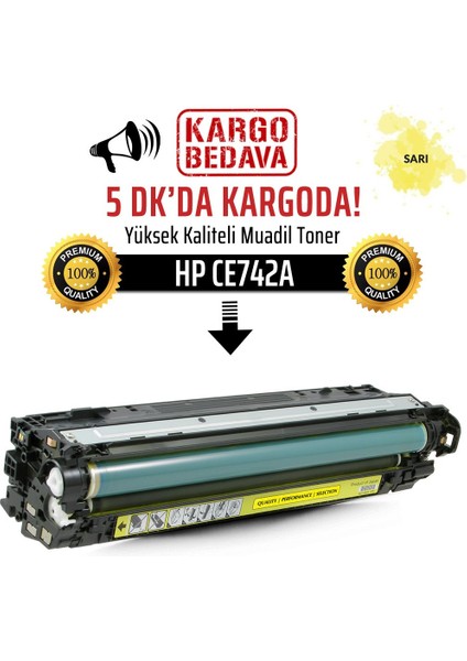 Hp CE742A Sarı Muadil Toner /NP/307A/CP5220/CP5225/CP5225N/CP522
