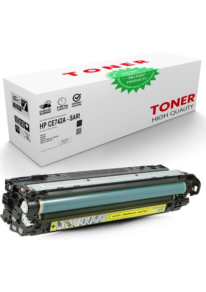 Hp CE742A Sarı Muadil Toner /WB/307A/CP5220/CP5225/CP5225N/CP522