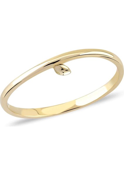 14K Altın Minimal Dal Yüzük