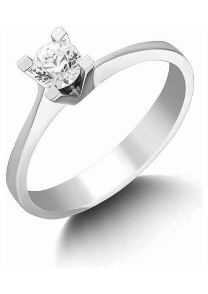 Pırlanta Tektaş Yüzük 14K 0,38CT