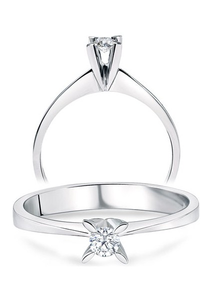 0.12CT Tektaş Pırlanta YÜZÜK-14K