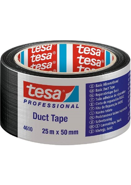 6'lı Tesa Duct Tape Tamir Bandı 4610 25 Mt x 50 Mm Siyah