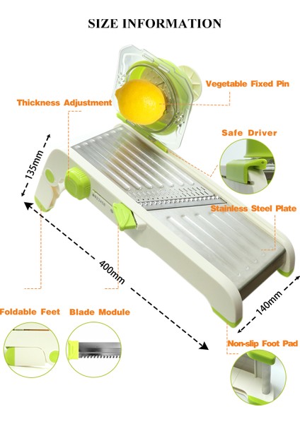 Çok Fonksiyonlu Sebze Kesici Patates Dilimleyici Havuç Greyder Mutfak Aksesuarları Gadget'lar Çelik Bıçak Mutfak Aracı (Yurt Dışından)