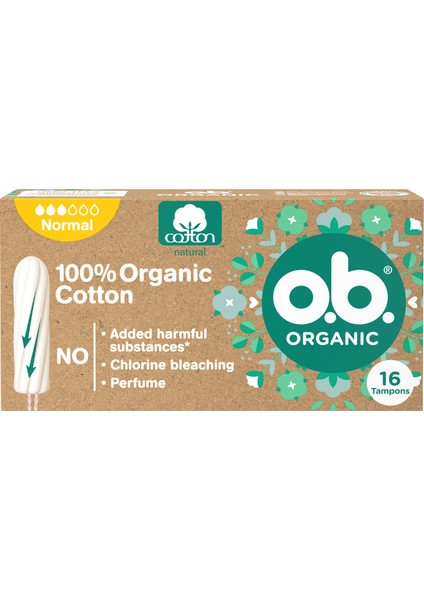 O.b Organic Normal Tampon 16'lı Paket