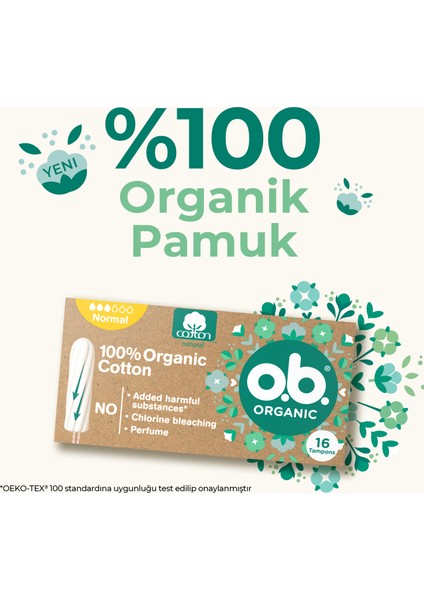 O.b Organic Normal Tampon 16'lı Paket