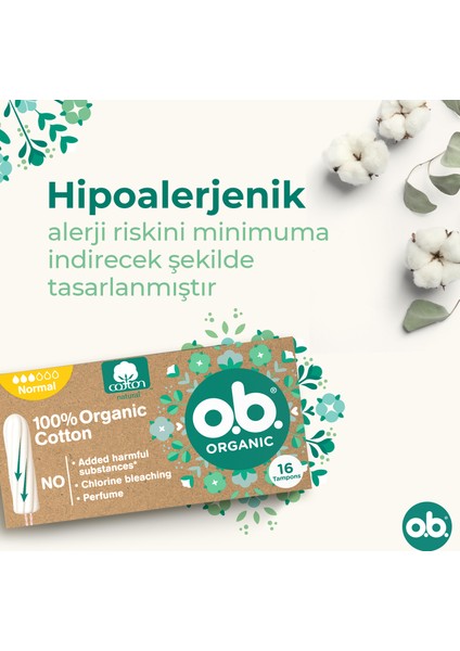 O.b Organic Normal Tampon 16'lı Paket