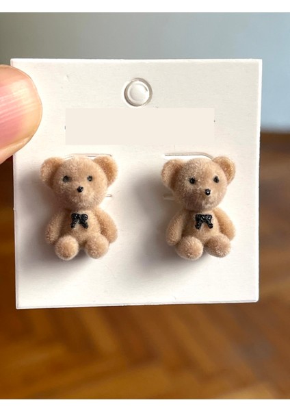 Pelus Ayıcıklı Ayıcık Figürlü Ayı Çift Küpe fiyatları