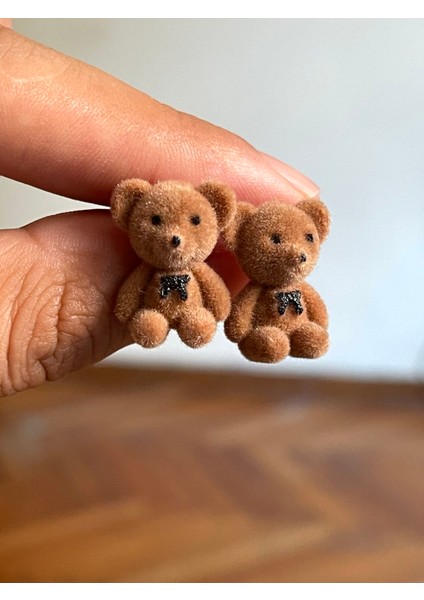 Pelus Ayıcıklı Ayıcık Figürlü Ayı Çift Küpe