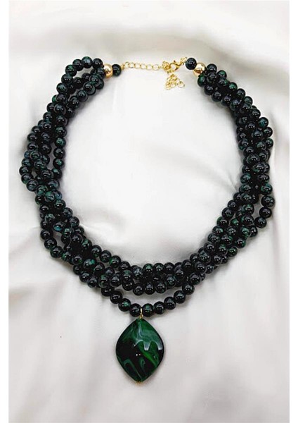 Çoklu Alaçatı Boncuk Akrilik Kolye