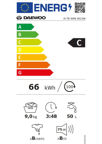 TR WMI 0912W 9 kg 1200 Devir Çamaşır Makinesi