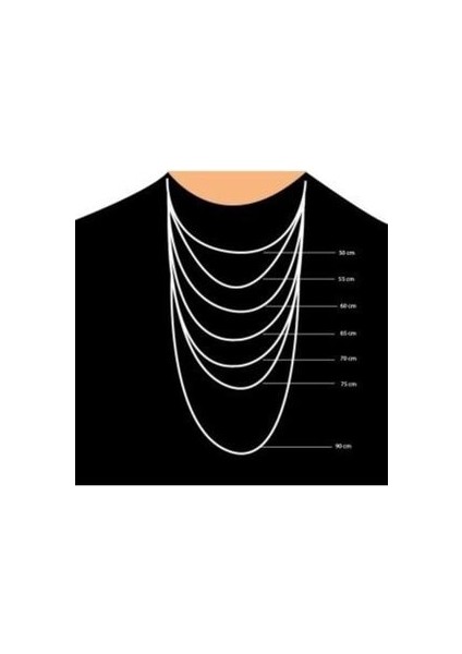 Encili Silver 925 Ayar Gümüş Kral Zincir Yuvarlak Kral Model Kolye 3.5 mm