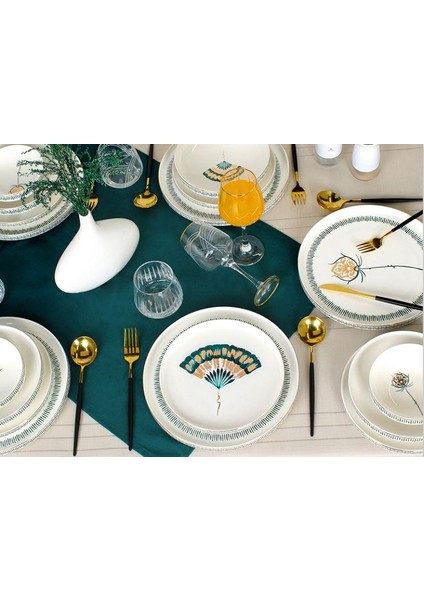 Floristic Bone China 24 Parça Yemek Takımı EKSELANS-310
