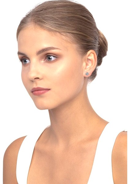 Kadın Gümüş Tektaş Küpe 2/4/5/6/8/9mm Zirkon Taşlı Çivili Altın/Silver/Rose Kaplama Yuvarlak Kesim fiyatları