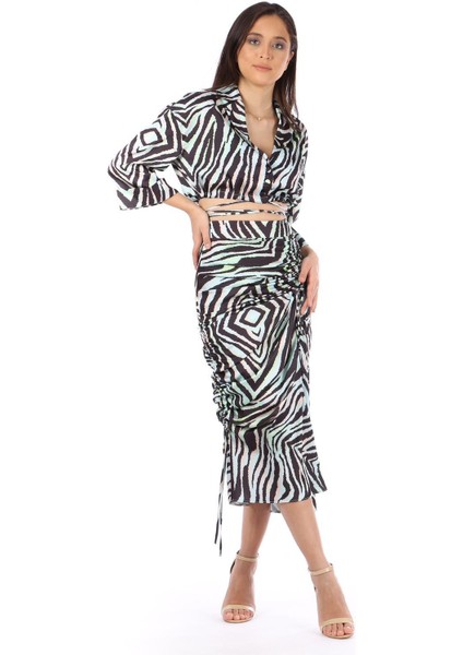 MODATALİKA Kadın Zebra Desenli İkili Takım fiyatları