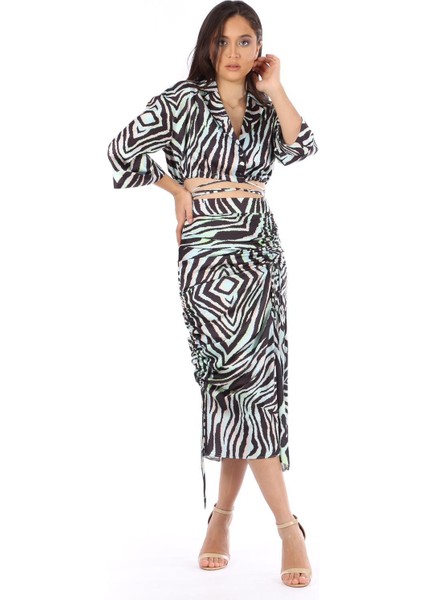 MODATALİKA Kadın Zebra Desenli İkili Takım indirimleri