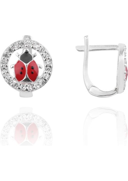 925 Ayar Gümüş Taşlı Uğur Böceği Model Çocuk J Küpe fiyatları