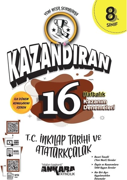 8.Sınıf LGS 1.Dönem Inkılap Tarihi 16 Haftalık Deneme - LGS Ilk Dönem
