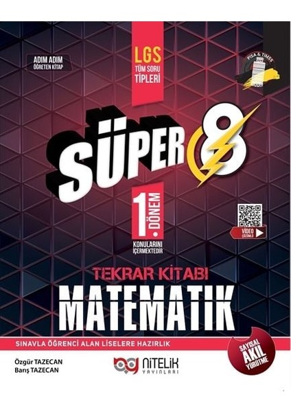 Süper 8. Sınıf LGS 1. Dönem Matematik Tekrar Kitabı
