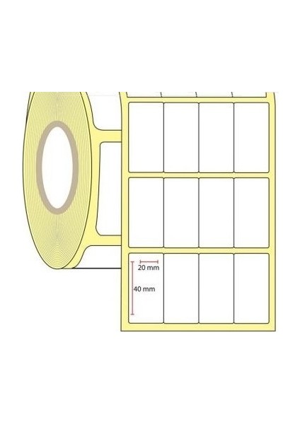 20X40 4-LÜ TERMAL ÜRÜN ETİKETİ 5 ADET RULO 20000 ETİKET