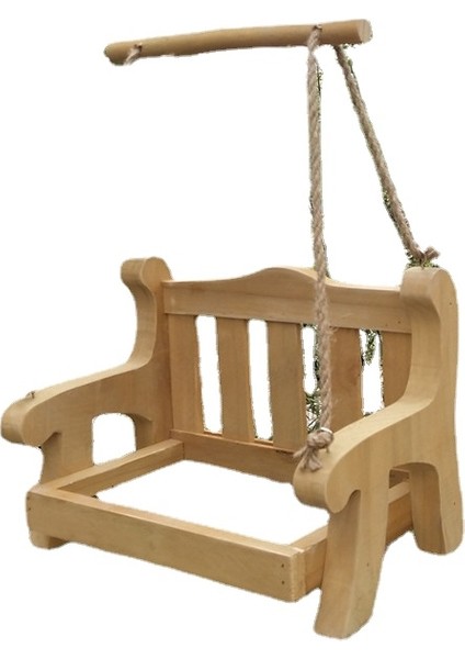 Otomatik Asılı Kuş Besleyici - Ahşap Rengi (Yurt Dışından)