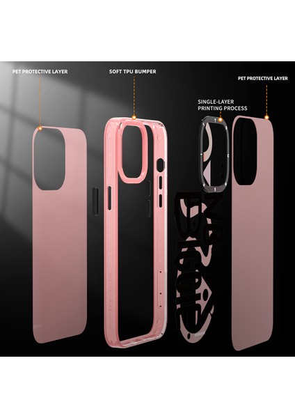 iPhone 14 Pro Uyumlu Kılıf Mutlu Mod Figürlü Youngkit Happy Mood Serisi Kapak