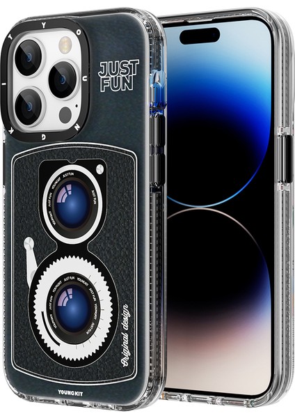 iPhone 14 Pro Max Uyumlu Kılıf Magsafe Şarj Özellikli Lens Figürlü Youngkit Art Film Serisi Kapak