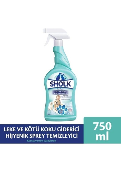 Evcil Hayvan Leke Ve Koku Giderici Hijyenik Sprey 750ml