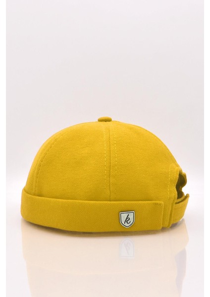 Erkek Hipster Premium Cap Sarı Docker Şapka