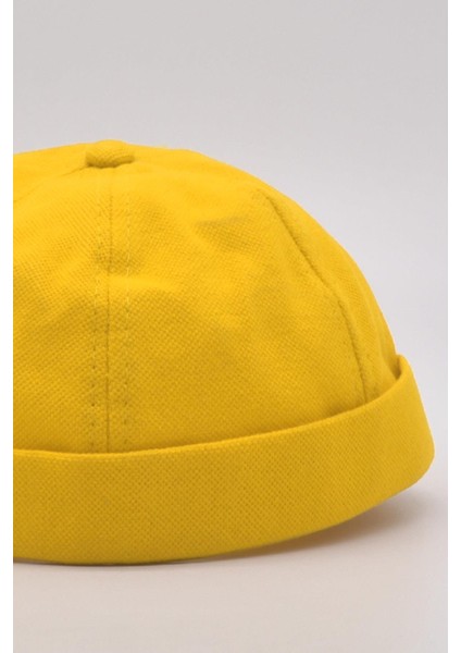 Kadın Hipster Katlamalı Cap Sarı Docker Şapka modelleri