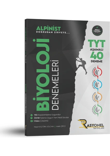 Rasyonel Yayınları TYT Biyoloji 40 lı Deneme Seti (Alpinist Serisi)