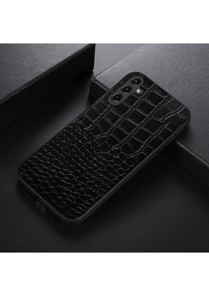 Samsung Galaxy A14 Için 5g Timsah Doku Telefon Kılıfı Şok Emici Orijinal Cowhide Deri Kaplamalı Pc+Tpu Kapak (Yurt Dışından) fiyatları