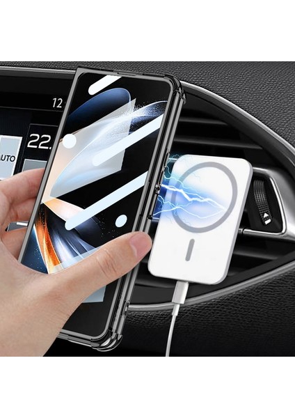 Samsung Galaxy Z Fold4 5g Için Magsafe Telefon Kılıfı ile Uyumlu Gkk, Temperli Cam Film ile Şok Yumuşak Tpu Kapak Anti-Drop Ince Telefon Kılıfı (Yurt Dışından) fırsatları