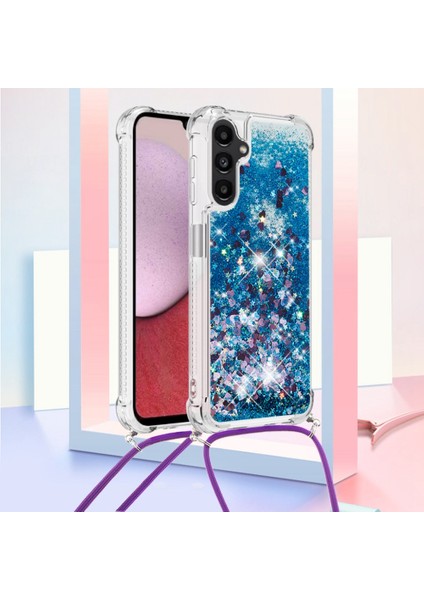 Samsung Galaxy A14 Için Yb Quicksand Serisi-4 5g Açık Işıltı Hareketli Quicksand Case Yumuşak Tpu Koruyucu Telefon Kapağı Kordonlu (Yurt Dışından) fiyatları
