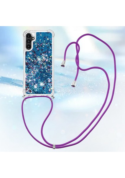 Samsung Galaxy A14 Için Yb Quicksand Serisi-4 5g Açık Işıltı Hareketli Quicksand Case Yumuşak Tpu Koruyucu Telefon Kapağı Kordonlu (Yurt Dışından) modelleri