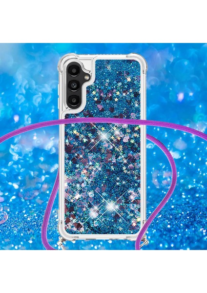 Samsung Galaxy A14 Için Yb Quicksand Serisi-4 5g Açık Işıltı Hareketli Quicksand Case Yumuşak Tpu Koruyucu Telefon Kapağı Kordonlu (Yurt Dışından) fırsatları