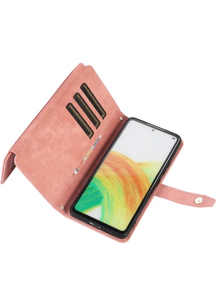 Samsung Galaxy A33 Için 5g Çoklu Kart Yuvası Manyetik Kapatma Fermuar Cep Kılıfı Pu Deri Stand Cüzdan Şok Geçirmez Flip Telefon Kapağı (Yurt Dışından) indirimleri